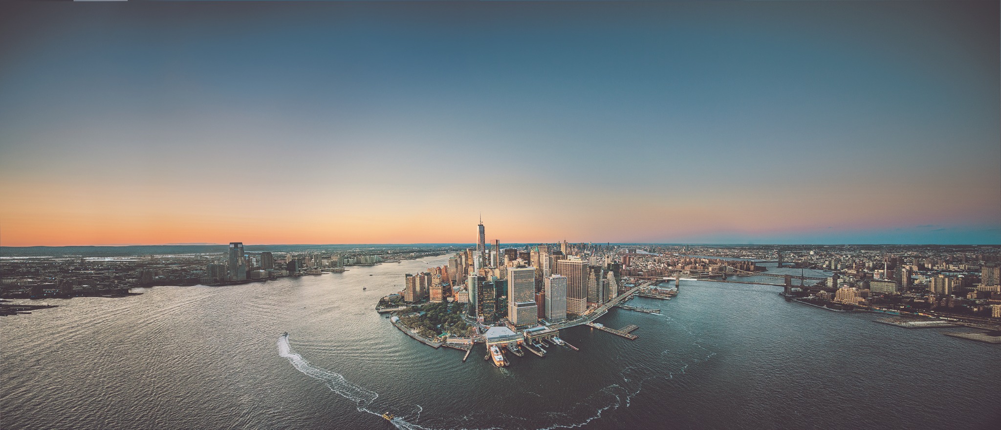 Aerial panorama of New York City